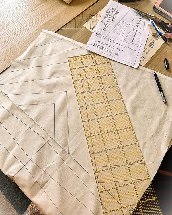 Draft Pattern & Calico 7