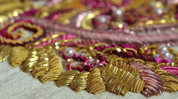 Gold work embroidery