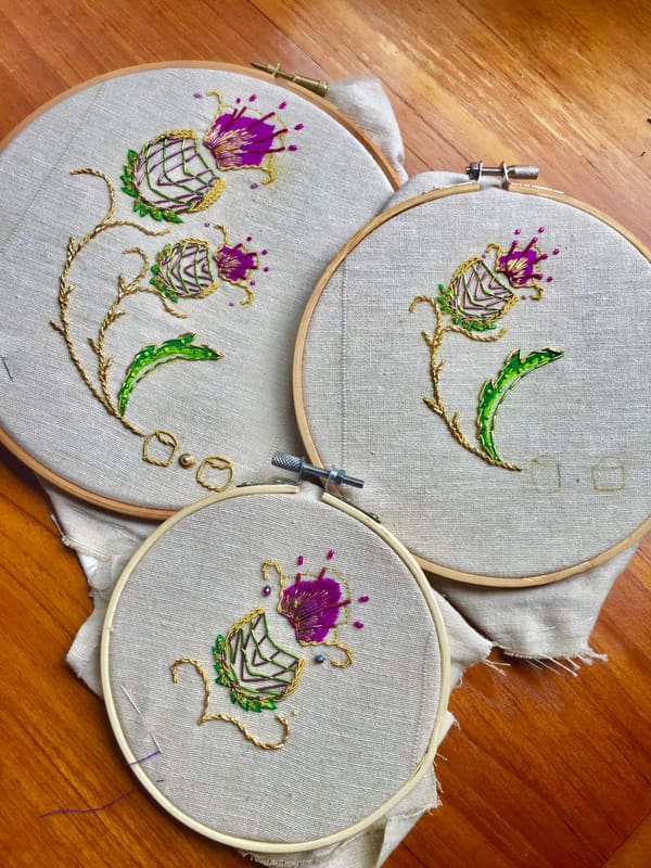 Gold work embroidery