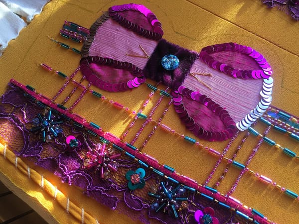 Tambour beading embroidery